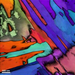 Cartographie d'orientation d'un alliage Fer-Carbone-Nickel (FeCNi)