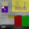 Image HR STEM, FFT, image chimique quantitative EELS, modèle de SiP2 orthorhombique selon l'axe de zone [100], et signature Raman de l’alliage